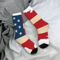 thumbnail image 5 of KLL American Flag Map Print Cool Socks Men's Women's Crew Socks Funny Crazy Novelty Stockings, 5 of 6