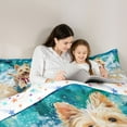 thumbnail image 4 of Manfei Cute Dog Lover Twin Bedding Sets 7-Piece for Kids, Summer Ocean Beach Bedding Comforter Set, Kawaii Animal Theme Reversible Sheet Sets, Luxury Bedroom Decor, 4 of 7