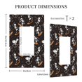 thumbnail image 3 of Balery Jumping Skull for Duplex Wall Plates Kit, Electrical Outlet Covers, Standard Size 1-Gang 5.0" x3.0", Electric Receptacle Plug Covers-Style U, 3 of 6