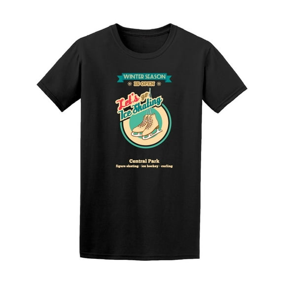 Winter Ice Skating Vintage Sport Tee Men's -Image by Shutterstock