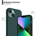 thumbnail image 4 of Compatible with iPhone 13 Case 6.1, Slim Liquid Silicone 3 Layers Full Covered Soft Gel Rubber Case Cover 6.1 inch-Olive Green, 4 of 11