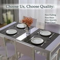 thumbnail image 3 of PiccoCasa Placemats 4pcs Woven PVC Non-slip Mats for Dining Table Black, 18"x12", 3 of 6