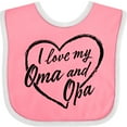 thumbnail image 3 of Inktastic I Love My Oma and Opa in Black Chalk Heart Boys or Girls Baby Bib, 3 of 4
