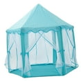 thumbnail image 4 of Tienda de juegos con castillo de princesa CUTICAT plegable portátil hexagonal para niños en Azul, 4 of 8