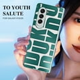 thumbnail image 4 of Allytechgroup Slim Case for Samsung Galaxy Z Fold 7, Shockproof Patterned Hinge Protection Plating Clear Hard PC Back Cover with Screen Protector for Galaxy Z Fold 7, Green, 4 of 7