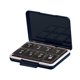 thumbnail image 1 of Pastillero de viaje, dispensador de tabletas, resistente, portátil, pequeño, pastillero, contenedor de pastillas con divisores para viajes al aire Azul oscuro, 1 of 9