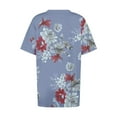 thumbnail image 3 of Oversized Tshirts for Curvy Women Plus Size Summer Graphic Tees Trendy Casual Short Sleeve Loose Fit Tops Tshirt(Sky Blue 4XL), 3 of 4