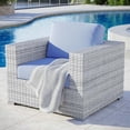 thumbnail image 1 of Modway Fauteuil de Mobilier de Patio Extérieur en Gris Pâle Bleu Pâle, 1 of 9