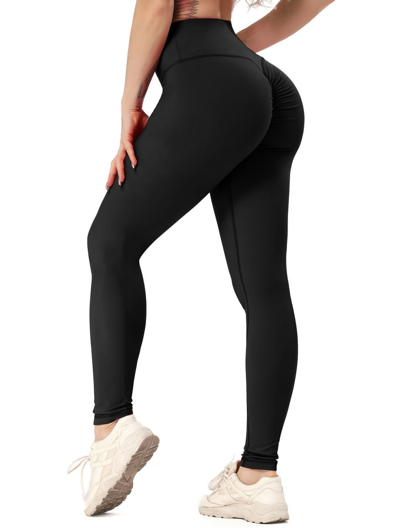 FITTOO Pants High Waist Scrunch Butt Lifting Workout Leggings Sport Fitness Gym Push Up Tights - Walmart.com
