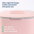 thumbnail image 4 of BLUE GINKGO Kitchen Compost Bin | Indoor Countertop Food Waste Bin with Handles | Pink (0.69 gal), 4 of 7