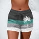 thumbnail image 1 of MKLEKYY Pantalones Cortos De Mezclilla Para Mujer | Pantalones Cortos Casuales Con Cordón Estampado Para Mujer | Pantalones Cortos De Verano De Corte Relajado, 1 of 3