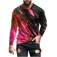 thumbnail image 1 of Blusas y camisas de manga larga y cuello redondo para hombre, camisetas casuales con estampado de moda y cuello redondo, blusas de licra de manga corta para hombre., 1 of 4