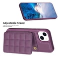 thumbnail image 4 of SaniMore for iPhone 14 (6.1" 2022) Case, Flip PU Leather Diamond-Shaped with Built-in Card Slots, Kickstand and Shockproof Anti-drop Phone Case for iPhone 14 Wallet Shell, Darkpurple, 4 of 8