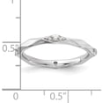 thumbnail image 6 of Solid Sterling Silver Stackable Expressions Rhodium-plated White Topaz Ring - Ring Size 7.0, 6 of 8