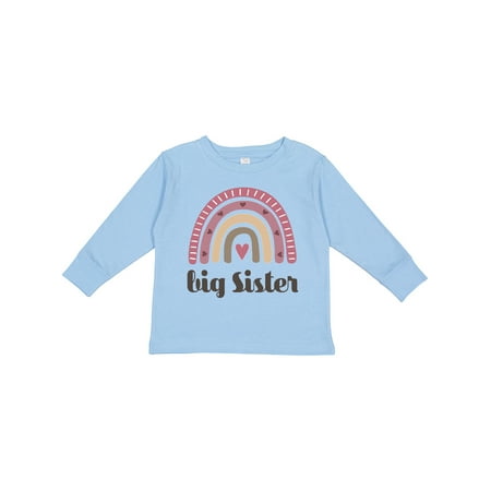 

Inktastic Big Sister Announcement Rainbow Girls Long Sleeve Toddler T-Shirt