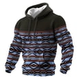 thumbnail image 3 of Sweat à Capuche pour Hommes avec Poches pour Style Occidental Aztèque Décontracté Manches Longues Coupe Décontractée, 3 of 3