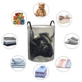 thumbnail image 4 of Sikiie Mystical Bull in Fog Print Round Dirty Clothes Basket, Waterproof Standing Foldable Storage Basket, for Laundry Room, Bedroom, Bathroom Storage-Medium, 4 of 6