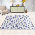 thumbnail image 2 of Yayeee Area Rugs for Living Room 5.2'x4' Non Slip Washable Bedroom Floor Carpet, Watercolor Lavender Pattern, 2 of 5
