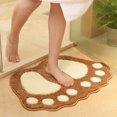 thumbnail image 2 of Alfombra de baño antideslizante, alfombra de ducha para baño, pies grandes, alfombra peluda, alfombra absorbente para el suelo, felpudo (40*60 CM, marrón claro) brillar  Electrónica, 2 of 5