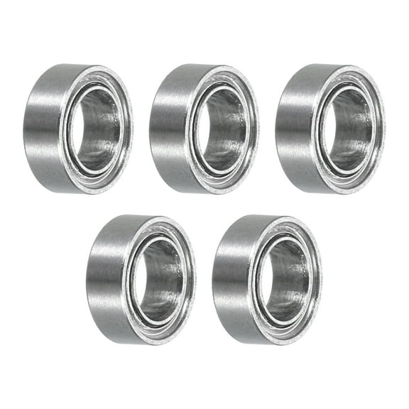 5 Pack MR74ZZ Miniature Deep Groove Ball Bearings 4x7x2.5mm Double Shielded Bearings, P5 (ABEC 5)