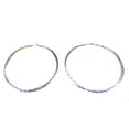 thumbnail image 2 of Large Hoop Earrings Silver Tone Steel Post Swirl Tube Hoops 4 inch Hoops, 2 of 3