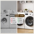 thumbnail image 5 of 2-Tier Wooden Washer and Dryer Countertop Shelf with Shelf or Drawers - Laundry Deluxe with Edge Rails, Non-Slip Pad, Storage Organizer, 54" x 27.5", White, 5 of 8