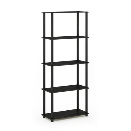 

Furinno Turn-N-Tube 5-Tier Multipurpose Shelf Display Rack Americano and Black