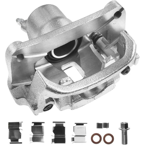 A-Premium Disc Brake Caliper Assembly with Bracket Compatible with Select Mini Models - Cooper 2007 2008 2009 2010 2011 2012 2013 2014 2015, L4 1.6L - Front Right Passenger Side