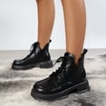 thumbnail image 5 of Mfakffe Platform Combat Boots Women Casual Thick-SoledLace-up Ankle Boots Non-slip and durable, 5 of 5