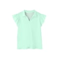 thumbnail image 6 of Abcomgle Girls Golf Polo Shirts Size 5-6 V-Neck Ruffle Short Sleeve Girls Polo Shirt Quick Dry Athletic Tennis Girls Uniform Shirts, 6 of 6