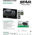 thumbnail image 3 of Star COND1 1/6 HP Automatic Condensate Removal Pump with Safety Switch Low Profile Multi-Purpose for HVAC, Dehumidifier, Furnace, Air Conditioner Condensation, 78 GPH, 3 of 6