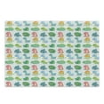 thumbnail image 1 of Jurassic Cutting Board, Colorful Dinosaur Pattern Beast Fantasy Primeval Times Happiness, Decorative Tempered Glass Cutting and Serving Board, Large Size, Green Turquoise Marigold, by Ambesonne, 1 of 1