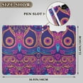 thumbnail image 3 of Decorative Owl Design Neon Colors Foldable Binder Folder Clipboard with Pen Slot Double Clips A4 Size File Storage, 3 of 8