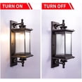 thumbnail image 6 of Retro Outdoor Wall Light Waterproof Exterior Wall Sconces Clear Glass Shade Dusk to Dawn Outdoor Lighting Patio Wall Light Fixture, for Patio Porch,Entryway,Garage Wall Lamps, 6 of 9