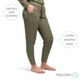 thumbnail image 4 of Hello Mello CuddleBlend Joggers Loose Drawstring Buttery Soft Lounge Pants, Morning Matcha Large (Women's), 4 of 7