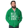 thumbnail image 3 of Best Uncle Ever Niece Nephew Zip Hoodie Sweatshirt Men Brisco Brands 2X, 3 of 6