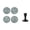 ⭐ Gray#1098, variant on Christmas Cookie Stamp Set with Handle, 4-Piece Silicone Holiday Biscuit Cutters and Embossing Molds for DIY Baking