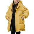 thumbnail image 3 of Ruyang Winter Coat for Girls Padded Long Puffer Jacket Kids Zip Up Hooded Warm Parka Coat Thermal Puffy Quilted Outwear, 3 of 5