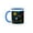Blue/White, variant on 3drose, Astronaut in Space, Rocket, Planets, and Stars, Primary Colors, 11oz Two-tone Black Mug