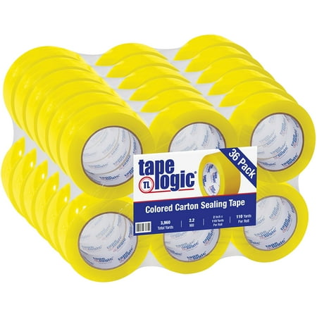UPC: 0841436054799 | Box Partners T90222Y 2 in. x 110 yds. Yellow Carton Sealing Tape