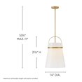 thumbnail image 3 of 83054LCB Lark Tori - 12W 1 LED Medium Pendant-21.25 Inch Tall and 14 Inch Wide-Lacquered Brass Finish, 3 of 10