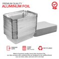 thumbnail image 2 of 2 Lb Small Aluminum Pans with Lids (100 Pack) - Foil Pan + Cardboard Cover, Disposable Cookware, Takeout Trays - To Go Disposable Food Conta, 2 of 7