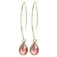 thumbnail image 5 of Ziurtnc 1 Pair Hook Earrings Faux Crystal Decor Polished Copper Anti-allergy Long Drop Dangle Earrings Ear Decoration Jewelry, 5 of 8