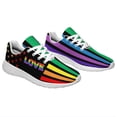 thumbnail image 5 of Unisex Rainbow Sneakers, LGBT Shoes for Men Women Lightweight Breathable Running Shoes White Size 11, 5 of 7