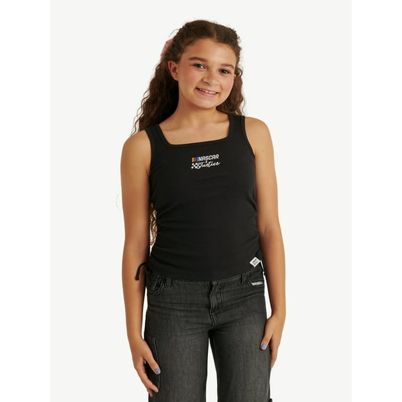 Justice Girl's NASCAR X Justice Collab Cinch Tank, Sizes XS - XLP