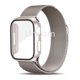 thumbnail image 3 of Caja De Vidrio + Metal Inoxidable Para La Correa Del Reloj De Apple 41MM 45MM 40mm 44mm 38mm 42mm Pulsera De Acero Para iWatch 8 5 4 3 SE 6 7 Ultra 49mm, 3 of 4