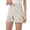 Beige, variant on Shorts for Women Stretch Twill Shorts Summer High Waist Casual Denim-Style Chino Shorts for Women Comfortable Flex Fit Everyday Wardrobe White XXL