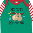 thumbnail image 4 of Inktastic My Titi Loves Me with Sloth and Hearts Boys or Girls Long Sleeve Baby Bodysuit, 4 of 5