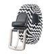 thumbnail image 1 of Qarigey Pantalones Pantalones cortos Cinturón Mujer Cintura trenzada Moda Cintura Banda Correa Adultos Hebilla Sin agujeros Decoración Cinturones En blanco y negro, 1 of 6