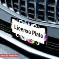 thumbnail image 4 of 1Pack License Plate Frames with Flame and Wave Pattern Includes Screws & Caps Full Accessories Included Size 6.3x12.2inch(16x31cm), 4 of 8